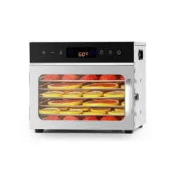 Dehydratorer>6 Bakker Mad Dehydrator Maskine, Rustfrit Stål 400W, Jerky Frugt Tørring Egenskaber