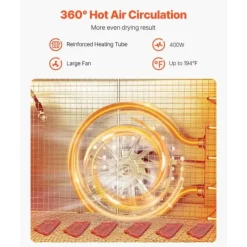 Dehydratorer>6 Bakker Mad Dehydrator Maskine, Rustfrit Stål 400W, Jerky Frugt Tørring Egenskaber