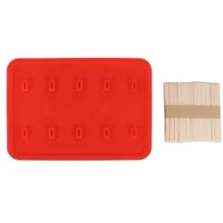 Isforme>10 celler silicagel frossen isform ispindemaskine med 50 pinde (rød)