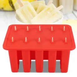 Isforme>10 celler silicagel frossen isform ispindemaskine med 50 pinde (rød)