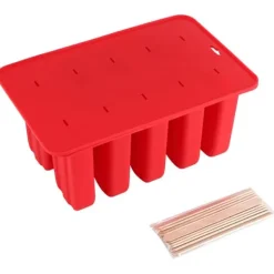 Isforme>10 celler silikone isform til ismaskine med låg