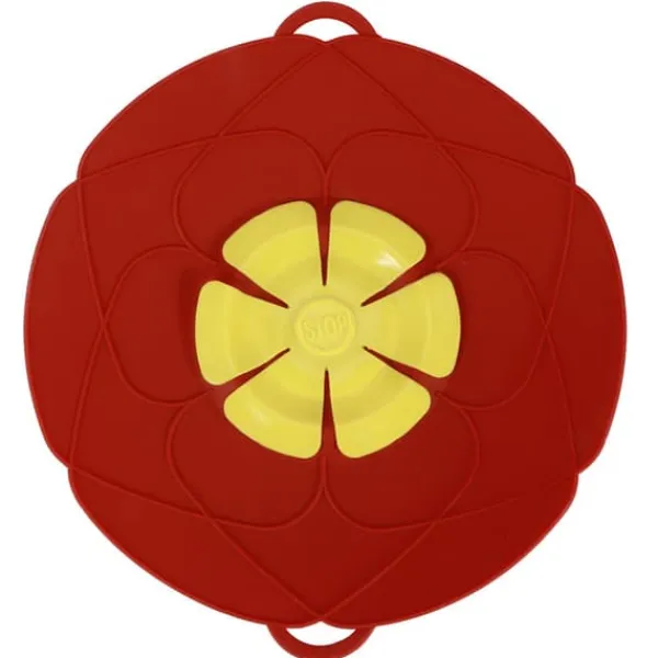 28 cm anti-overløb støvtæt spildprop silikone grydelåg køkken madlavningsredskaber rød Clearance