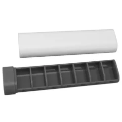 Isforme>7 Day Medicine Organizer Bærbar Mini 7 Grids Medicin Organizer Container Box til kosttilskud Vitaminer Hvid og Grå