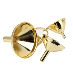 3 dele guld rustfrit stål tragtsæt køkkenolie flydende metal til konservering køkkenredskaber Sale