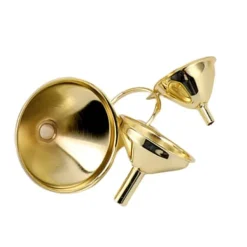 3 dele guld rustfrit stål tragtsæt køkkenolie flydende metal til konservering køkkenredskaber Sale