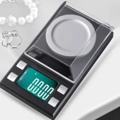 0,001 g højpræcisions bærbar mini LCD digital elektronisk vægt til vægtning af smykker, guldpiller 100 g/0,001 g Clearance