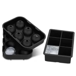 Isforme>6 gitter isterningbakke silikone isterningform med nem udløsning til fryser, whisky og cocktails