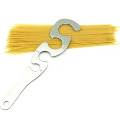 4 huller rustfri stål spaghettimåler S-formet spaghettilineal praktisk holdbar køkkenmadlavningsgadgets Outlet