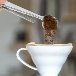 2 i 1 måleske i rustfrit stål med forseglingsklips til køkkencafé Online