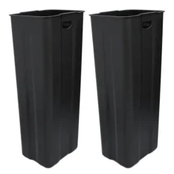 60 L Dubbla Soptunnor med pedaler | Svart Outlet