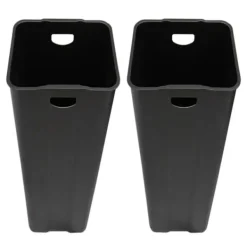 60 L Dubbla Soptunnor med pedaler | Svart Outlet