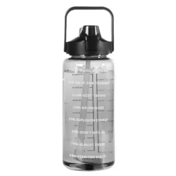 2 liters motivationsflaske med skema & tidspunkter - Sort Online
