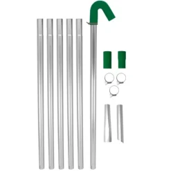 7,2 m Støvsugerhåndtag til Rengøring af Tagrende Afløbsrør 700 g pr. rør Aluminiumsrørdyser Silikoneslangeadapter U-bøjet hals Jubilæumsklemme Hot