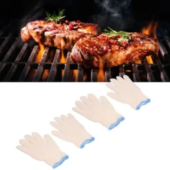 2 par termisk isolerede handsker 300 ℃ varmebestandige skridsikre anti skoldningshandsker til grillovn Online