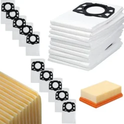 Støvsugertilbehør>10 poser + filter til Kärcher WD6 WD4 WD5 MV4 støvsuger