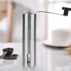 304 rustfrit stål bærbar manuel kaffekværn mølle håndkaffemaskine til husholdningsbrug Sale