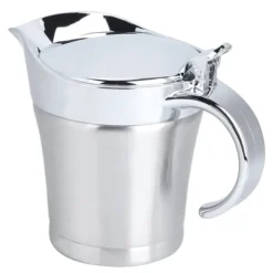 Saucekander>304 rustfrit stål dobbeltlags isolering smagssaucekande sovsbåd serveringskande køkkenredskaber 450ml