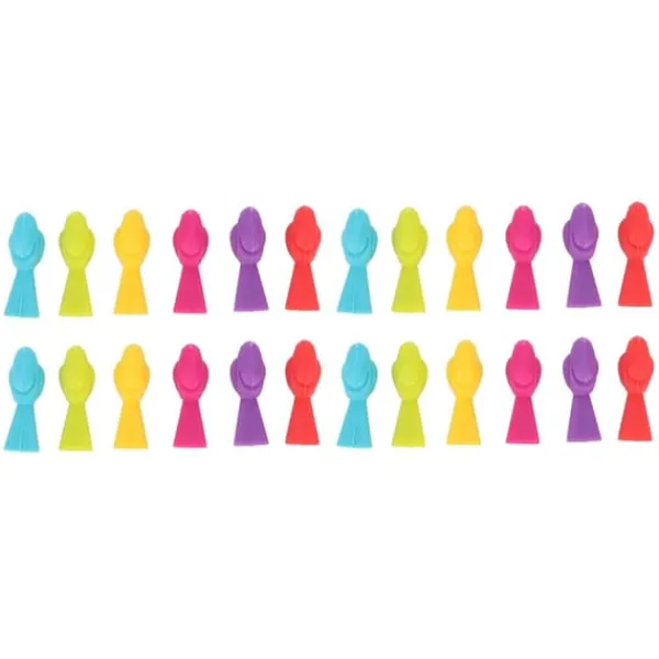 Flaskepropper>4 set vinkoppsetiketter Silikon Återanvändbar fågelform Dricksglasidentifieringsmarkörer för barfester