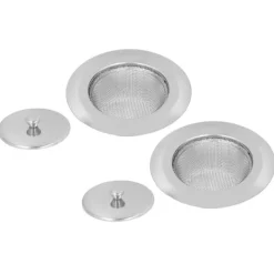 2 st Diskbänkssil Rostfritt stål Rostfritt diskbänkstoppfilter med lock för diskbänksavlopp