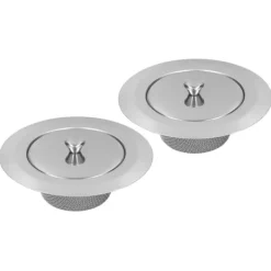 2 st Diskbänkssil Rostfritt stål Rostfritt diskbänkstoppfilter med lock för diskbänksavlopp