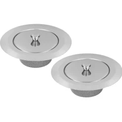 2 st Diskbänkssil Rostfritt stål Rostfritt diskbänkstoppfilter med lock för diskbänksavlopp