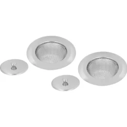 2 st Diskbänkssil Rostfritt stål Rostfritt diskbänkstoppfilter med lock för diskbänksavlopp