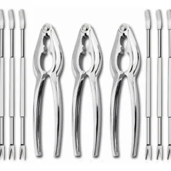 Mad-Knækkere>12 ST Fisk och skaldjursverktyg Krabba Sheller gafflar Set Öppnare Skaldjur Hummer Ben Sheller Kökstillbehör