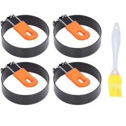 4 st äggformar Enkel urformning Bra värmeisolering Säker ofarlig cirkel äggkokare med borste Online