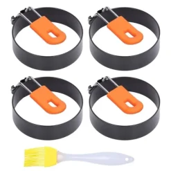 4 st äggformar Enkel urformning Bra värmeisolering Säker ofarlig cirkel äggkokare med borste Online