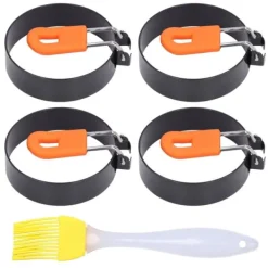 4 st äggformar Enkel urformning Bra värmeisolering Säker ofarlig cirkel äggkokare med borste Online