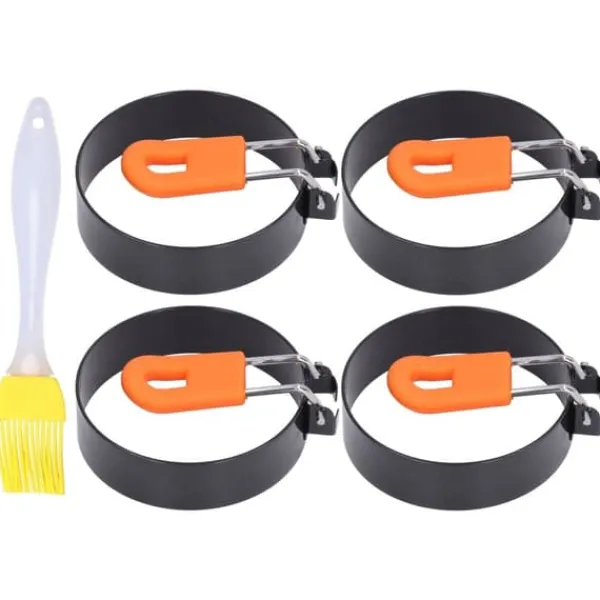 4 st äggformar Enkel urformning Bra värmeisolering Säker ofarlig cirkel äggkokare med borste Online