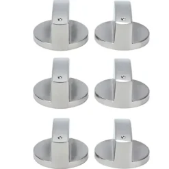 Ovne>6 stk 8 mm drejeknap Udskiftning af kontrolknap i zinklegering til køkkenkomfur Gaskomfur Mikrobølgeovn 0°