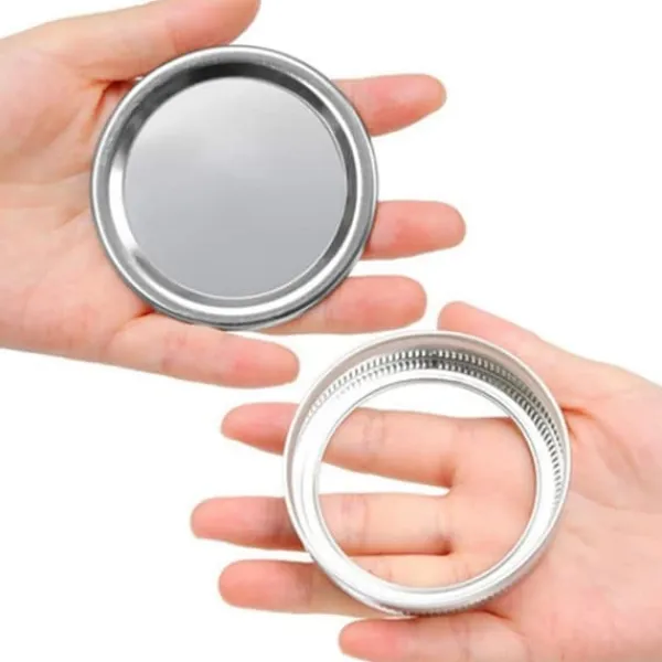 3 stk. 86 mm metallåg med ringe, brede låg til dåsebeholdere til fester og hjemmet Sale