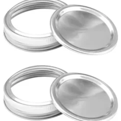 3 stk. 86 mm metallåg med ringe, brede låg til dåsebeholdere til fester og hjemmet Sale