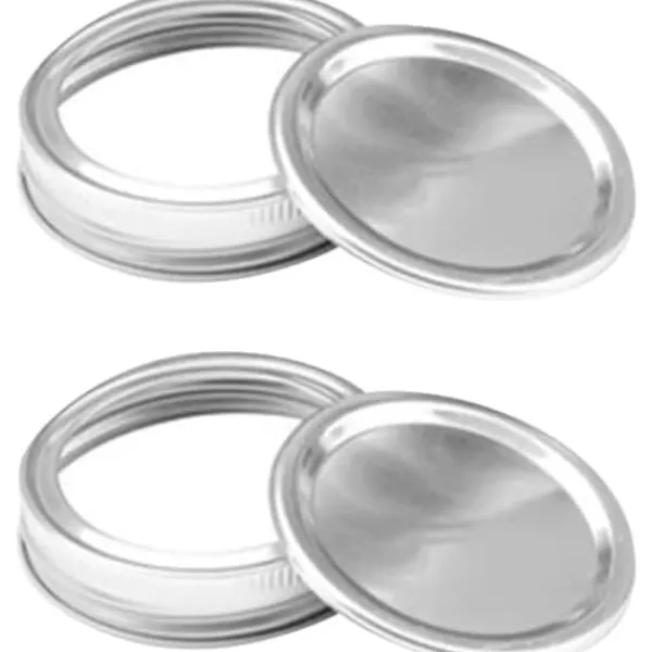 3 stk. 86 mm metallåg med ringe, brede låg til dåsebeholdere til fester og hjemmet Sale