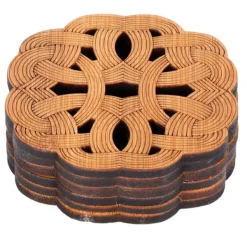 6 stk. bambusunderlag til tekop, skoldningssikker varmeisolering, teceremoniudstyr (type 2) Hot