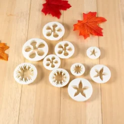 46 stk. blomsterfondant kage sukkerhåndværk dekorationssæt udstikkere værktøj forme sæt Sale