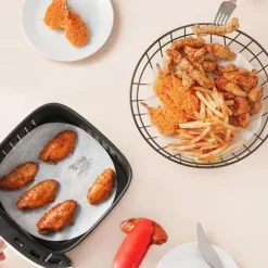 100 stk/30 cm non-stick engangs luftfrituregryde til madlavning New