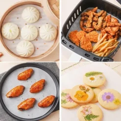 100 stk/30 cm non-stick engangs luftfrituregryde til madlavning New