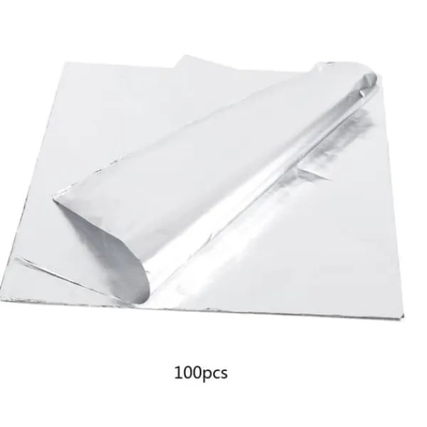 100 stk. fortykket højtemperaturbestandigt aluminiumsfolieindpakningspapir til grillbagning Clearance
