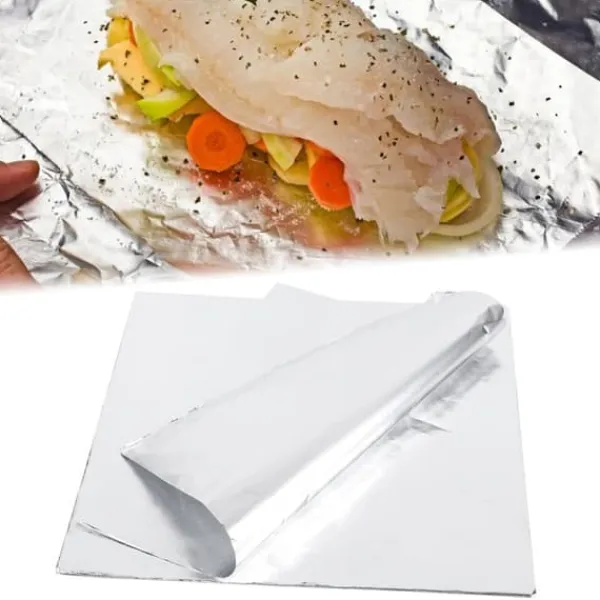 100 stk. fortykket højtemperaturbestandigt aluminiumsfolieindpakningspapir til grillbagning Clearance