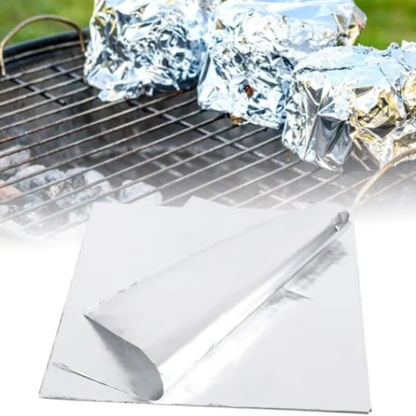 100 stk. fortykket højtemperaturbestandigt aluminiumsfolieindpakningspapir til grillbagning Clearance