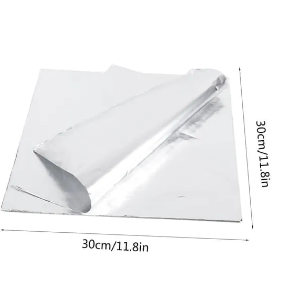 100 stk. fortykket højtemperaturbestandigt aluminiumsfolieindpakningspapir til grillbagning Clearance
