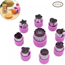 9 stk. frugt og grøntsager udstikker forme tegneserie udstikker form blomster kage kiks udskæring form værktøj fondant dejforme