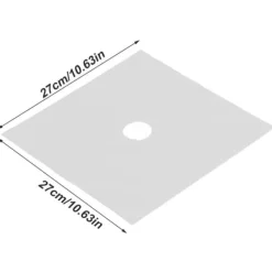 4 stk. gaskomfur brænderbeskytter non-stick oliebeskyttelsesmåtte køkkenredskab (sølv) New