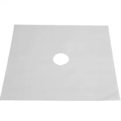 4 stk. gaskomfur brænderbeskytter non-stick oliebeskyttelsesmåtte køkkenredskab (sølv) New