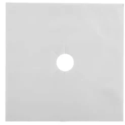 4 stk. gaskomfur brænderbeskytter non-stick oliebeskyttelsesmåtte køkkenredskab (sølv) New