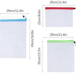 12 stk. genanvendelige frugt- og grøntsagsposer til grøntsager og legetøj Hot