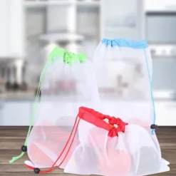 12 stk. genanvendelige frugt- og grøntsagsposer til grøntsager og legetøj Hot