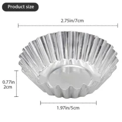 30 stk. æggetærteforme mini aluminium kagemuffinforme dåser pander non-stick cupcake kageforme køkken genanvendelige bageværktøjer Hot